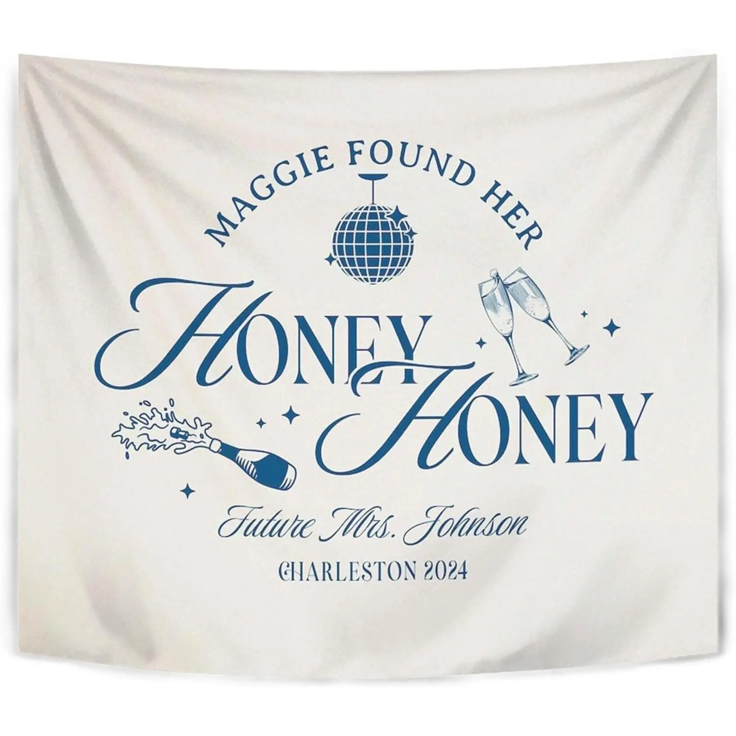 Personalized Printed Rectangular Decorative Tapestry Banner - Multi-Size (40x30in/102x76cm, 80x60in/203x152cm), Peach Skin Fabric, Classic Light Animals, Camouflage Themes, Bachelorette Party Backdrop, Hand Wash, Letters, Outdoors-Compatible Home Decor, 6
