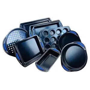Nutrichef Blue Kitchen Oven Baking Pans (10-Pie ces)