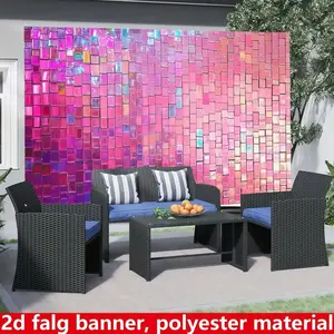 Elegant Sequin Background Banner, Polyester Fabric, Perfect for Room, Patio, Studio, Home Garden Celebrations, Anniversaries, Weddings