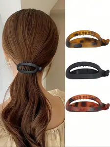 3 Piece Matte Banana Hair Clips, Flat Claw Clips, Elegant Multi-Functional Daily Casual Hair Accessories, School Essentials, Simple Design, Banana Clip Long Hair