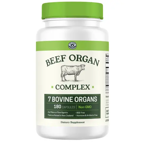 Grass-Fed New Zealand Beef Organ Liver Supplement Complex, Left Coast Performance, 180ct Dietary Edible
