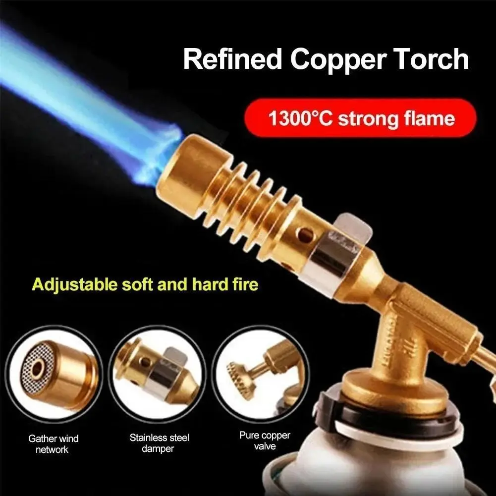 Multifunction Welding Gun Burner Welding Gas Flame Gun Butane High Temperature Welding Gas Torch Portable Outdoor Camping BBQ Tool Grill Self Igniter Torch