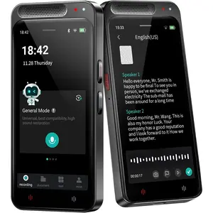AI Voice Recorder, 80GB Digital Recorder with Unlimited Transcription, Summarize, Translation, Voice-to-Text Recorder Transcriber Supporting 13 Languages, Voice Recorder with Playback for Lectures