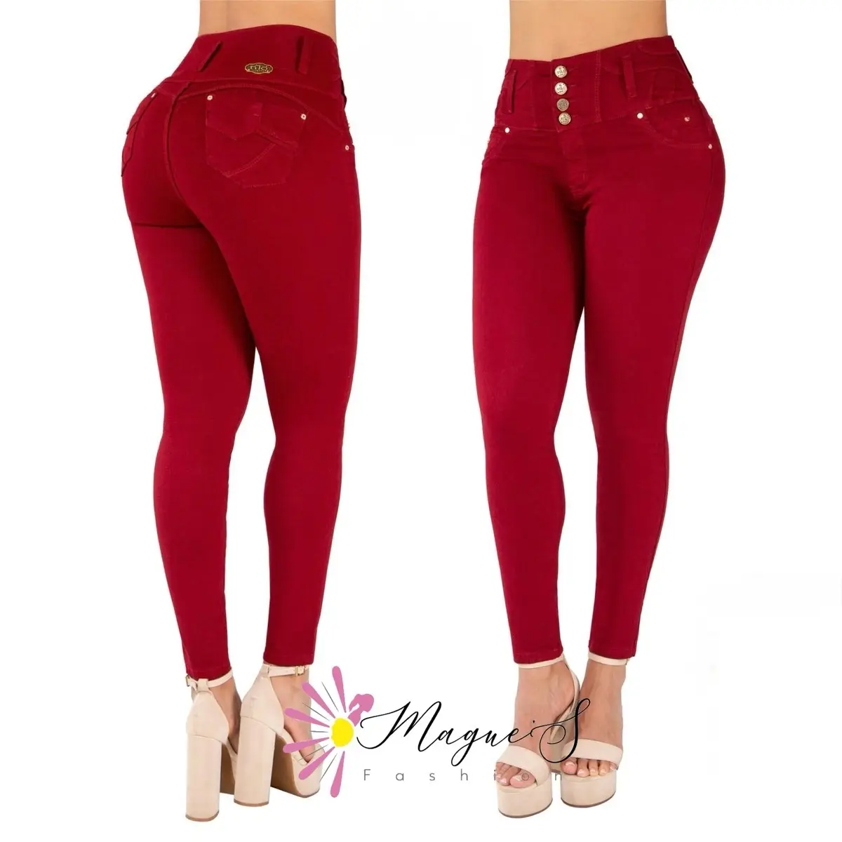 J165-0552-Push Up Colombian Jean - Fashion Bottom for Everyday Wear - Womenswear