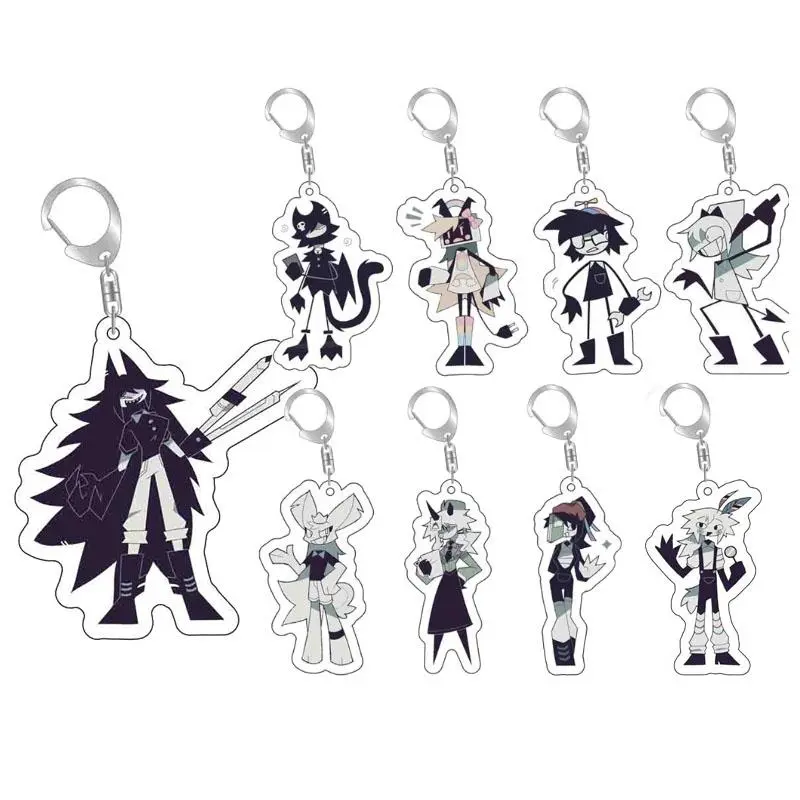 Fundamental Paper Education Acrylic Keychain Miss Circle Anime Cute Keyring Fashion Jewelry Charms Creative Pendant Accessories