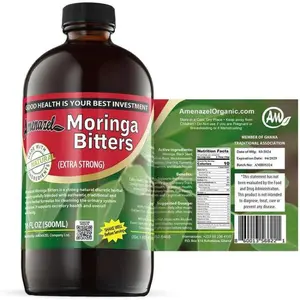 Amenazel Organic Moringa Bitters – Extra Strong Herbal Cleanser (16oz)