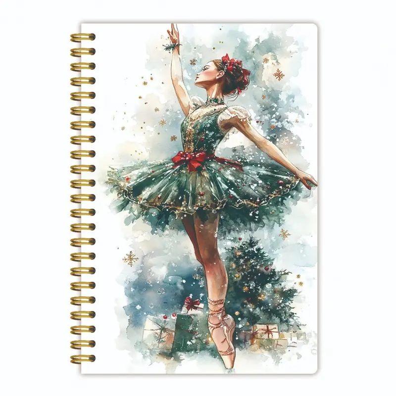 Ballet Dancer Themed Notebook - Elegant Ballet Dancer Cover Horizontal Design, 8.3IN*5.5IN Short-Bound Notebook, Perfect for Ballet Dancers, Dance Teachers, and Students - Ideal for Dance Enthusiasts as a Diary, Planner, or Gift