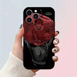Black TPU Case for iPhone 17 16 15 14 13 12 11 Pro Max Plus Death Note Design Stylish Adorable Shock Resistant Protection Cover Protector