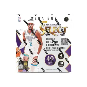 2024/25 Panini Select Basketball Mega Box Trading Cards (Blue,Pink,Orange Cracked Ice!)