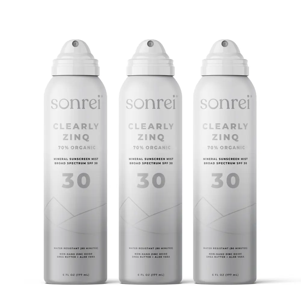 Clearly Zinq® Organic SPF 30 Mineral Body Mist Sunscreen 3-Pack Bundle