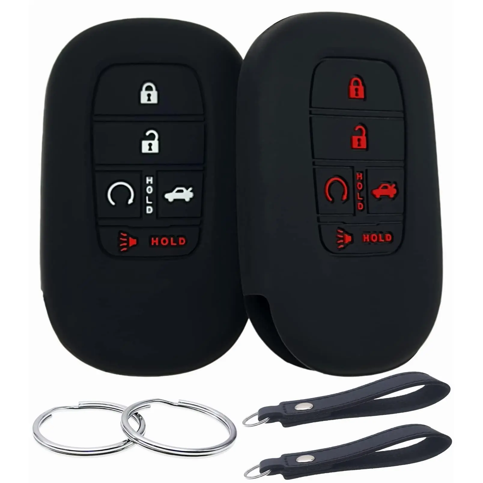 Black with red Black