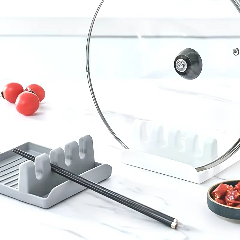 1pc Utensil Holder for Countertop | Spatula Pot Lid Cooking Holders| Kitchen Tool Gadget Tableware | Spoon Rest | Stove Top Large Rest | Hanging Hook | Ladle Holder for Counter | Grill Mat Utensil Holder | Kitchenware Home
