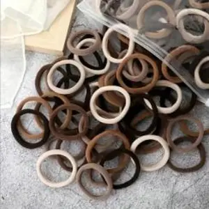 20 Four-Color Hair Bands Seamless Ponytail Fixator No Damage Thick Elastic Scrunchies for Women Girls Men Hair Accessories Durable Neutral Colors Gym Wrap Headband