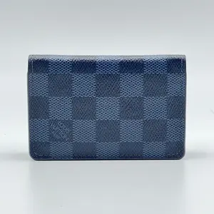 Pre-owned Louis Vuitton Coated Canvas Small Leather Goods Damier Graphite Canvas Envelope Card Holder