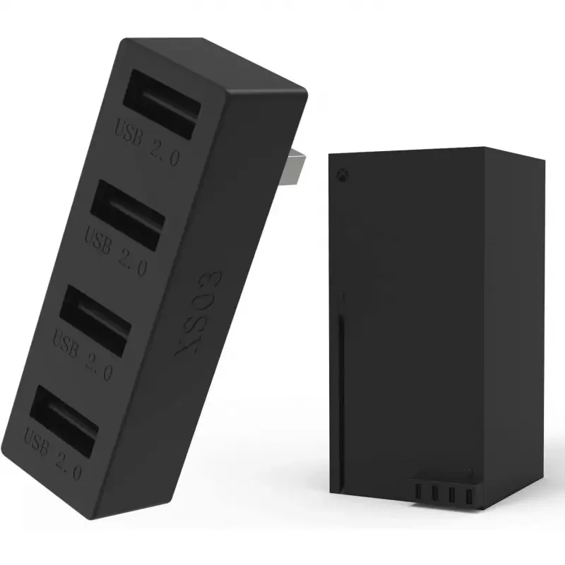 4 Ports USB Hub 2.0 for  Series X/S, High Speed USB Hub Splitter Expansion Adapter Compatible with  Series X/S Console