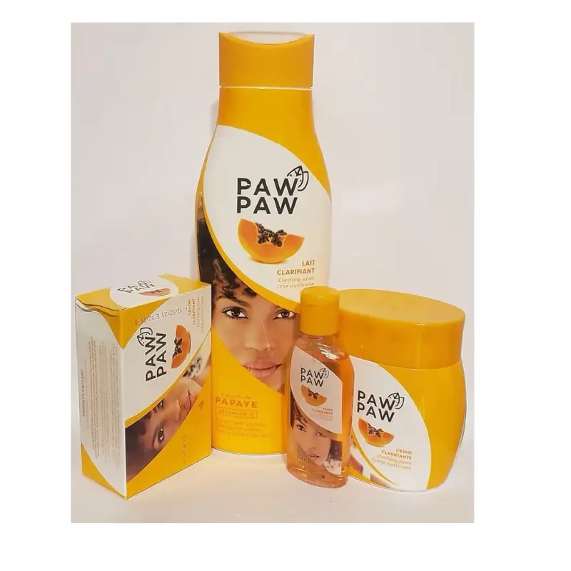 Paw Paw Papaya Loción Clarificante 16.9 fl oz, Crema Tubo 1oz, Crema Tarro 10.1 fl oz, Aceite 1oz y Jabón 7oz