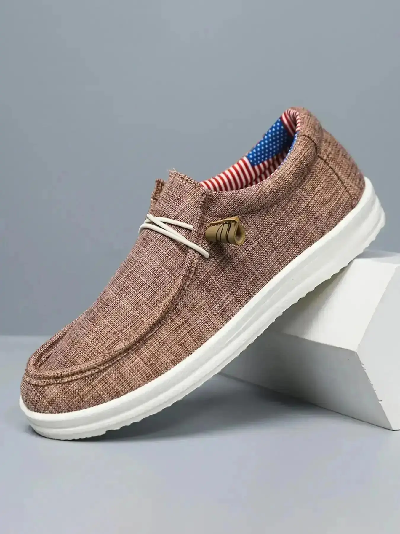 Men's Daily Solid Slip-on Loaf, Airy Light Flat Shoes, Outdoor Walking and Driving, All Seasons, Foldable, Flexible, Padded, Versatile, Durable, Comfy, Grip, Minimalist, Easy Off Stylish Loaf Multi Purpose Daily Shoes