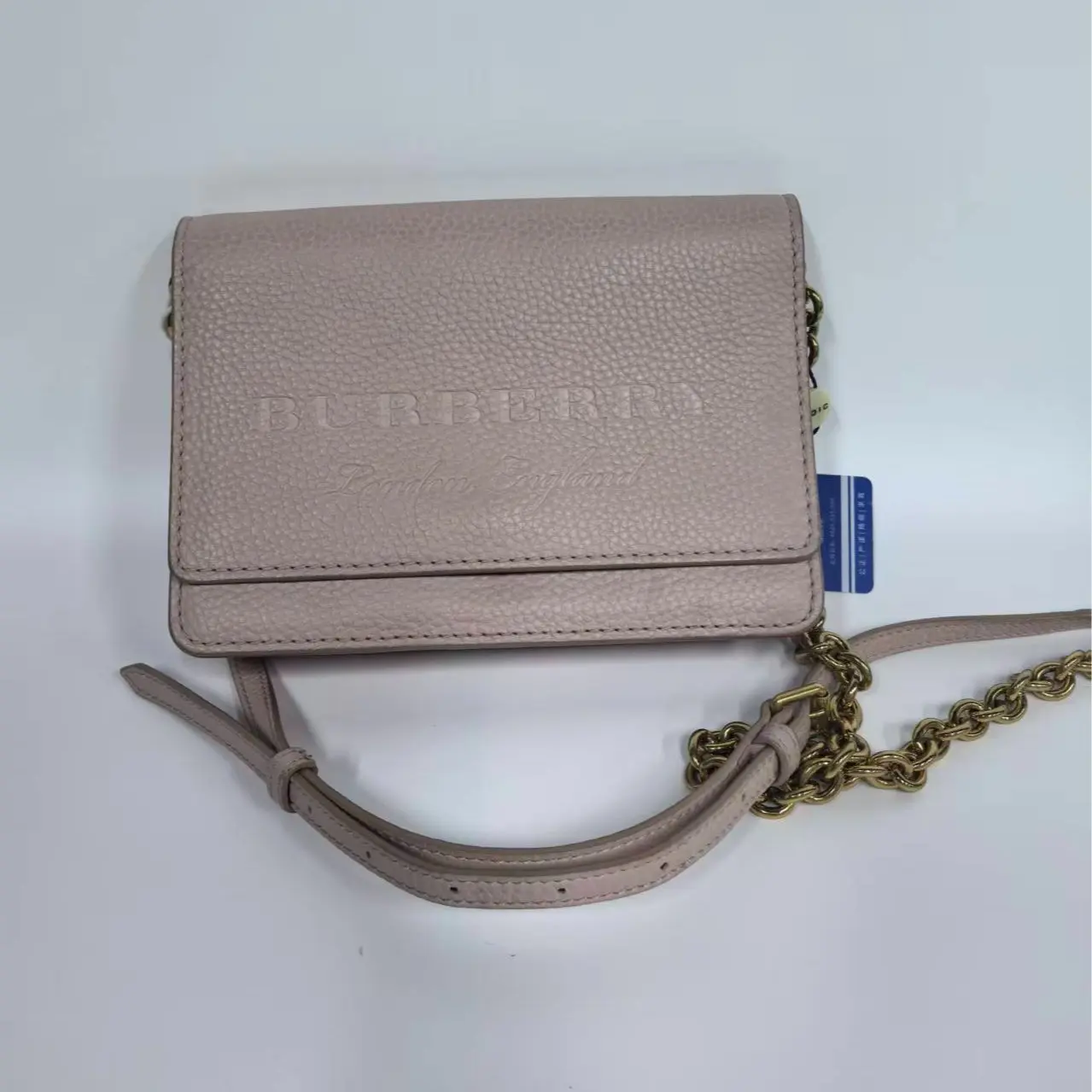 Pre-owned LTALY Crossbody Bags Burberry Pink all leather WOC chain bag（SZ 57958）