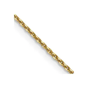 14k .9mm D/C Round Open Link Cable Chain (1.56 grams)