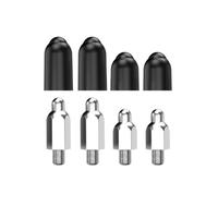 Long & Short Silicone Caps and Metal Prongs