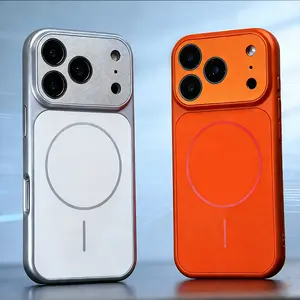 Instant Transformation Phone Case for iPhone 16 17 Pro Max 17Promax 16Promax - Magnetic Wireless Charging, Full Metal Luxury Cover & Lens Protection with Matte Finish, Men Women Soft Silicone Back Cover