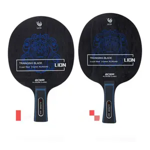 Ping Pong Racket Lightweight Carbon Fiber & Aryl Group Fiber Table Tennis Blade 7 Ply with Straight Grip, Short Handle