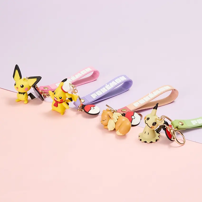 [Back to school]Miniso Pokémon Pikachu Keychain Charm, Cute Casual Bag Pendant for Fans, Daily Accessory for Backpacks, Anniversary or Birthday Gift,  Cartoon Keychains