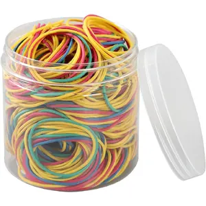 500 count 1.5in Color Rubber Bands Stretchable Rubber Elastics Bands General Purpose Elastic Stretchable Bands Sturdy Rubber Bands for , Office, School, Stationery Supplies (Multi Color)