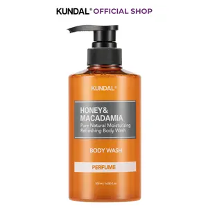 KUNDAL Honey & Macadamia Pure Body Wash with Aloe Vera 42% | Moisturizing & Fragrance Body Cleanser for All Skin Types
