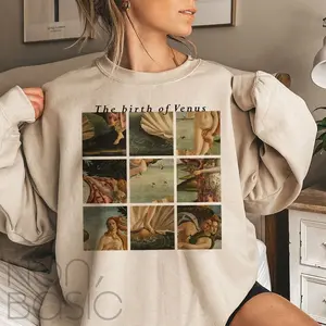 Botticelli The Birth of Venus Collage Sweatshirt