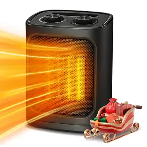 Xbeauty Indoor Small Heater, 1500W/950W PTC Ceramic Heater with Thermostat, 3 Modes, Overheat & Tip Protection, Small Size, Easy to Carry, Suitable for Bedroom, Living Room, Dormitory