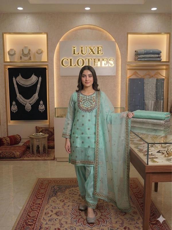 Royal Anarkali Suite - Traditional South Asian Women's Formal Occasion Wear, Embellished Ethnic Party Outfit