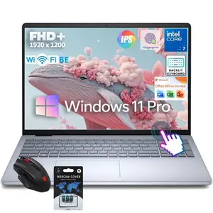 Dell 16-Inch Touchscreen Laptop Computer – Intel 10-Core 7 150U, 16/32/64GB DDR5 RAM, 1/2/4 TB SSD, 16" FHD+ Anti-Glare, Ai Copilot, Fingerprint, Backlit KB, Win 11 Pro,Office 365 Web Version, for Business & Student,ICE BLUE