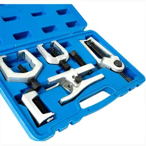 Ball Joint Separator 5 PCS Front End Service Tool Kit Pitman Arm Puller Tie Rod Removal Tool for Front End Service Ball Joint Press Kit
