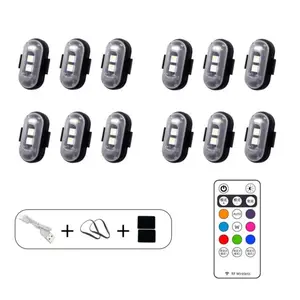Wireless Rechargeable LED Strobe Lights For Bike Truck Car Home Decorate