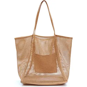 Mesh Beach Tote Women's Shoulder Handbag