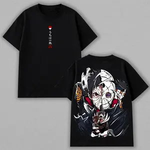 Obito Uchiha Comfortable Tee – Naruto Anime Manga T-Shirt, Masked Akatsuki Member Kamui Power Soft Cotton Relaxed Fit Minimal Sharingan Graphic, Tragic Villain Aesthetic Unisex Casual Streetwear Gift