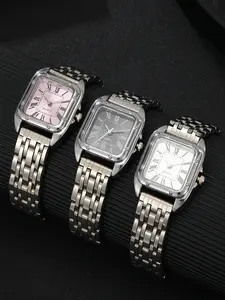Women's Quartz Watch, Luxury Fashion Alloy Steel Band, Square Dial, Daily Wear, Christmas Gift, Elegant Style