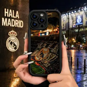 Madrid Style Spanish Design | Durable & Long-Lasting | Camera Protection | Shockproof & Drop-Resistant | Matte Anti-Slip | Light Luxury Fashion, UV Printed for iPhone 17 Air 16 15 14 13 12 11 Pro Max Plus