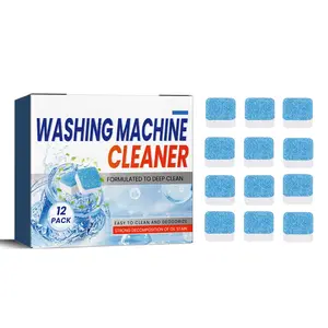 Washing machine cleaning tablets for drum-type washing machines, removes odors and dirt, deodorizes and cleans