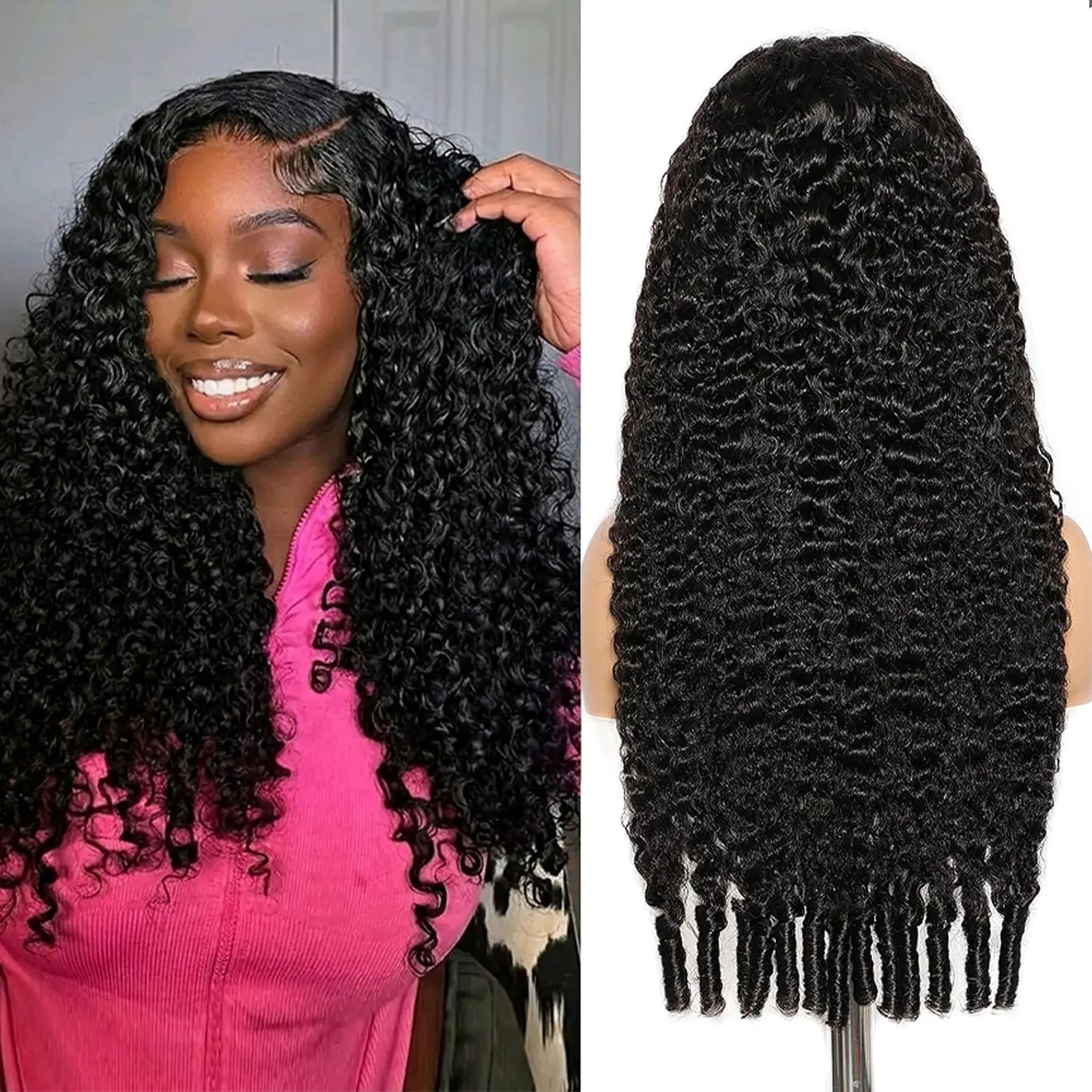 YTSOQ 13x6 Human Hair Wig Burmese Curly Wig Full Lace Wig 13X6 HD Lace Frontal Wig for Woman Water Wave Virgin Human Hair Wigs Pre Plucked Natural Hairline DateLarger Lace Space True To Length Budget Friendly Wig Wigs Human Hair DealsForYouDays
