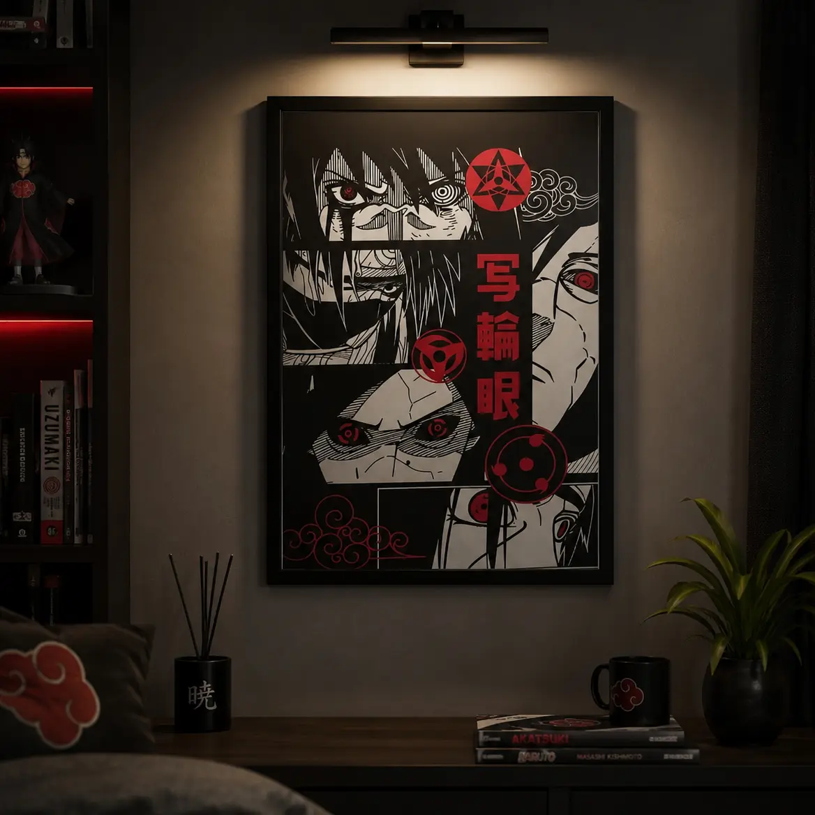 Naruto Manga Canvas Poster Wall Decor, Japanese Anime Art, Ninja Manga Poster Gift for Anime Fans, Home Bedroom Dorm Living Room Gaming Room