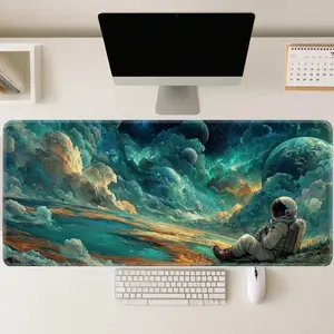 High Quality Suitable For PC Gamers & Office Use Astronaut Space Gaming Mouse Pad With Non-Slip Base, Washable Desk, Thick Backing & Washable Suitable For PC Computer