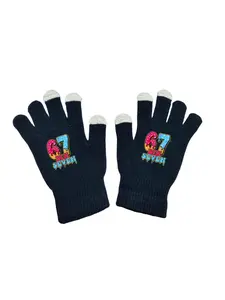 67 Six Seven Logo Print Glove Fun Knit Christmas Glove Soft Yarn Glove for Winter Holiday Touchscreen Gloves