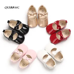 Baby Girls Cute Moccasinss Soft Sole Bowknot PU Leather Flats Shoes First Walkers Non-Slip Spring Summer Princess Shoes