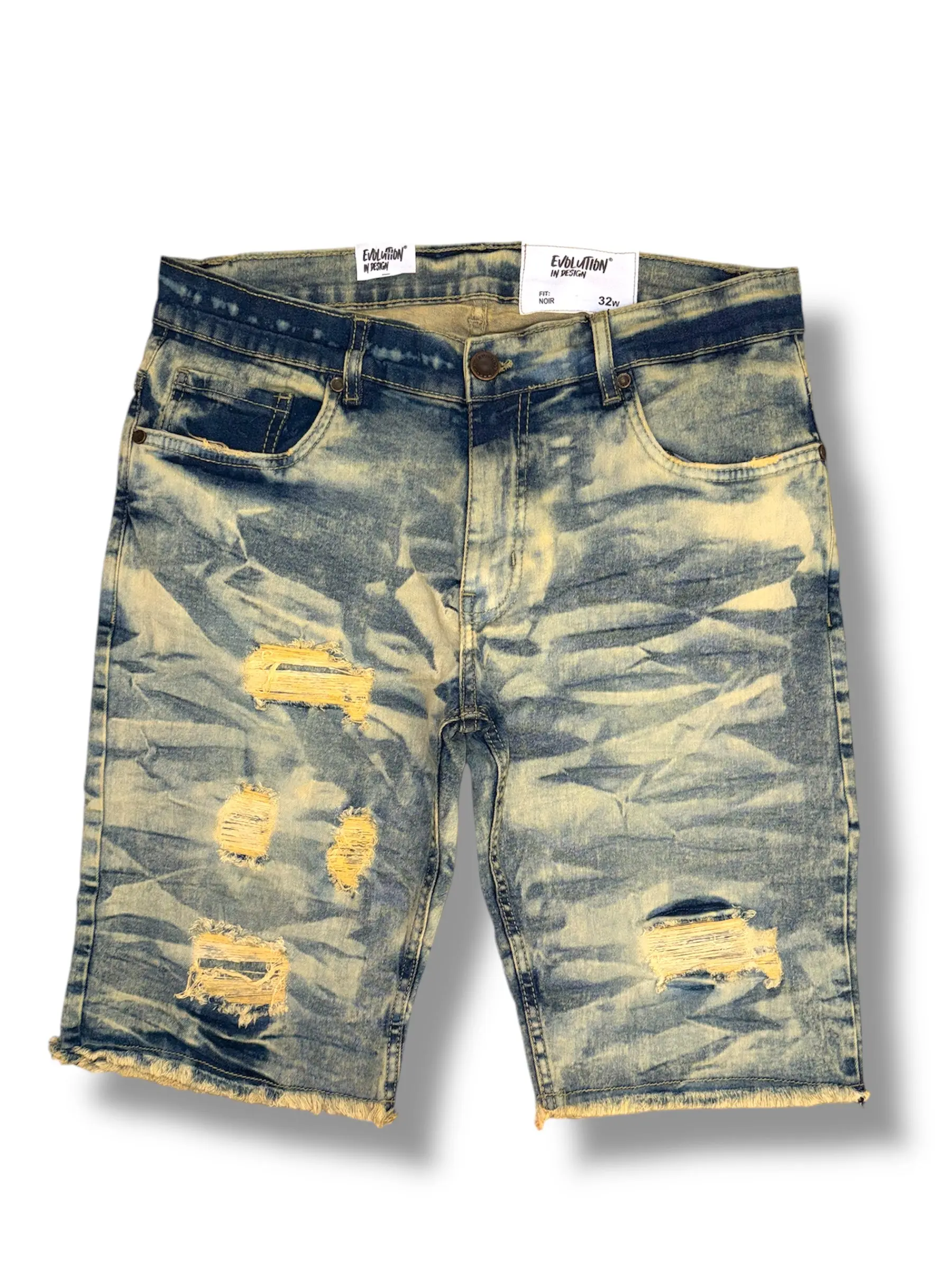Evolution 'Wild Tiger' Denim Shorts (Ice Tint) EV-22278