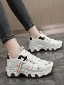 Women's Fashionable Plain Color Wedge Sneakers, Casual Comfortable Breathable Sports Shoes, Female All-match Round Toe Shoes for Daily Wear