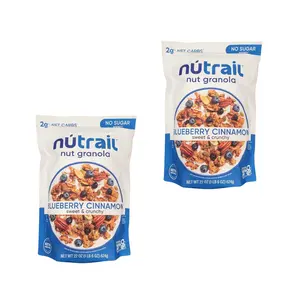 NuTrail Nut Granola Cereal, Blueberry Cinnamon, No Sugar Added, Keto, Gluten Free, 22 oz. 2PACK.