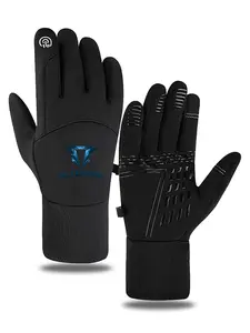 Touchscreen Smart Gloves with Millennium Blue Emblem Print for Outdoor Winter Sports Running and Cycling Use  Ideal Gift for Men and Women on Christmas  New Year  Thanksgiving  and Birthday Celebrations with Warm  Comfortable  and Windproof Design