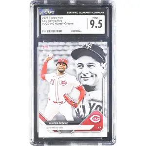 Hunter Greene Cincinnati Reds 2025 Topps Now Lou Gehrig Day #LGD-HG CGC Authenticated 9.5 Card